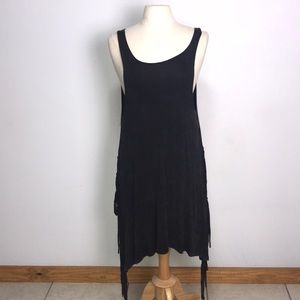 NWT POL distressed soft fringed layering tunic SM